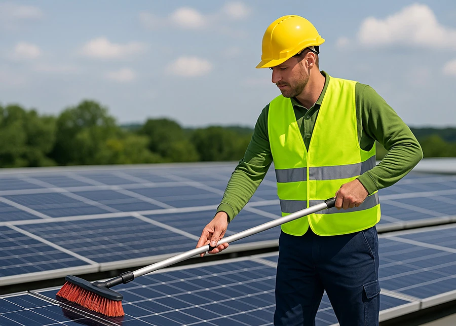 Šetrné čištění fotovoltaických panelů